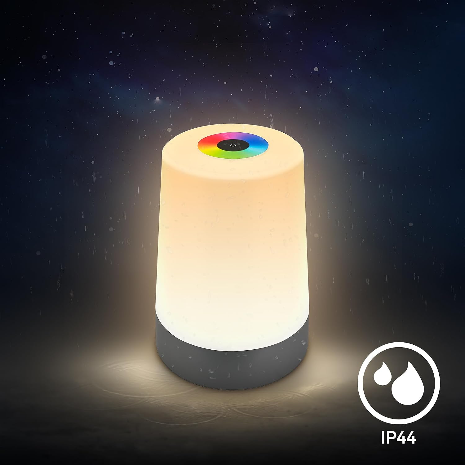 BRILONER - Mini lampe de table LED sans fil, Lampe de chevet à intensité variable Touch, Lampe de bureau, Lampe de lecture, Lampe de table extérieure & intérieure, Bleu