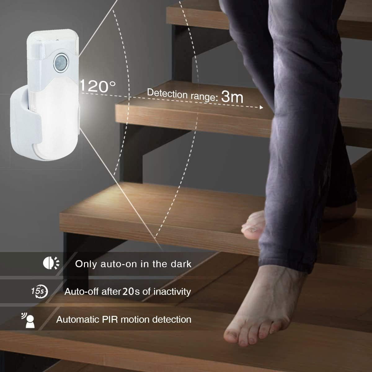 VELAMP - Lampe Torche LED Rechargeable Induction 3 en 1 - Veilleuse Prise Électrique avec Détecteur de Mouvements + Lampe Murale sans Fil Urgence Anti Coupures de Courant + Lampe de Poche Amovible