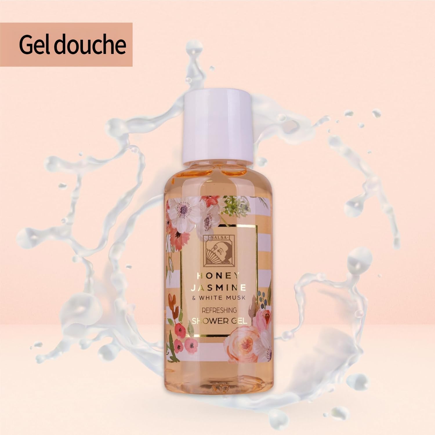 Accentra Set de soins douche pour femmes HONEY JASMINE - Gel douche et lotion dans une belle boîte cadeau - Idéal pour la Saint-Valentin, la Fête des mères & Noël