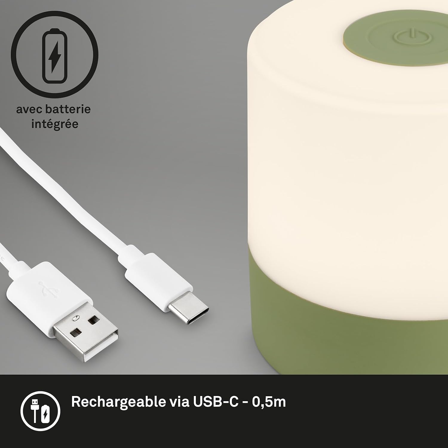 BRILONER - Mini lampe de table LED sans fil, Lampe de chevet à intensité variable Touch, Lampe de bureau, Lampe de lecture, Lampe de table extérieure & intérieure, Bleu