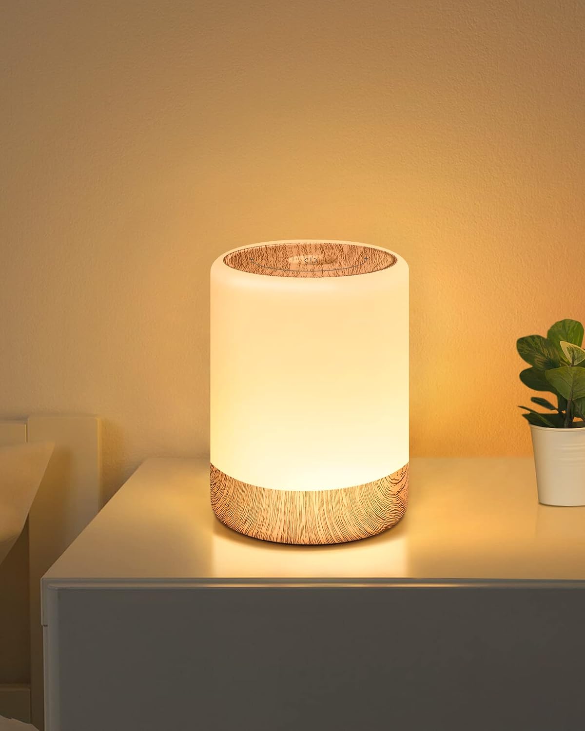 Lampe de Chevet Tactile Intensité Variable, 5 Modes & 256 Couleurs RVB Changement Veilleuse Bébé Enfants Adulte, Lampe d'allaitement LED Rechargeable USB, Lampe de table Sans Fil pour Chambre Ambiance