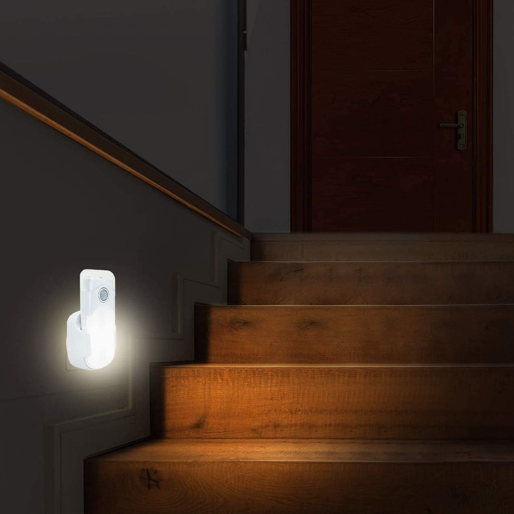 VELAMP - Lampe Torche LED Rechargeable Induction 3 en 1 - Veilleuse Prise Électrique avec Détecteur de Mouvements + Lampe Murale sans Fil Urgence Anti Coupures de Courant + Lampe de Poche Amovible