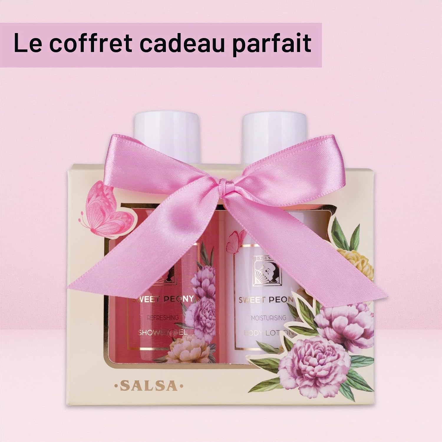 Accentra Set de soins douche pour femmes HONEY JASMINE - Gel douche et lotion dans une belle boîte cadeau - Idéal pour la Saint-Valentin, la Fête des mères & Noël