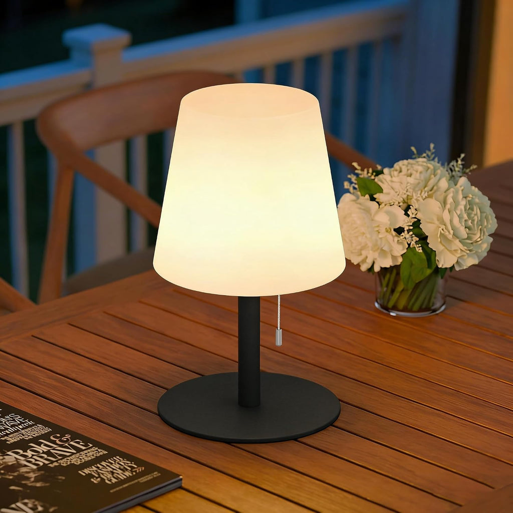 MALUX Lampe de Table sans fil 8 couleurs Blanc chaud Dimmable Lampe Table exterieur Rechargeable IP54 étanche Décoration idéale pour votre maison et votre jardin Table à manger (Gris)