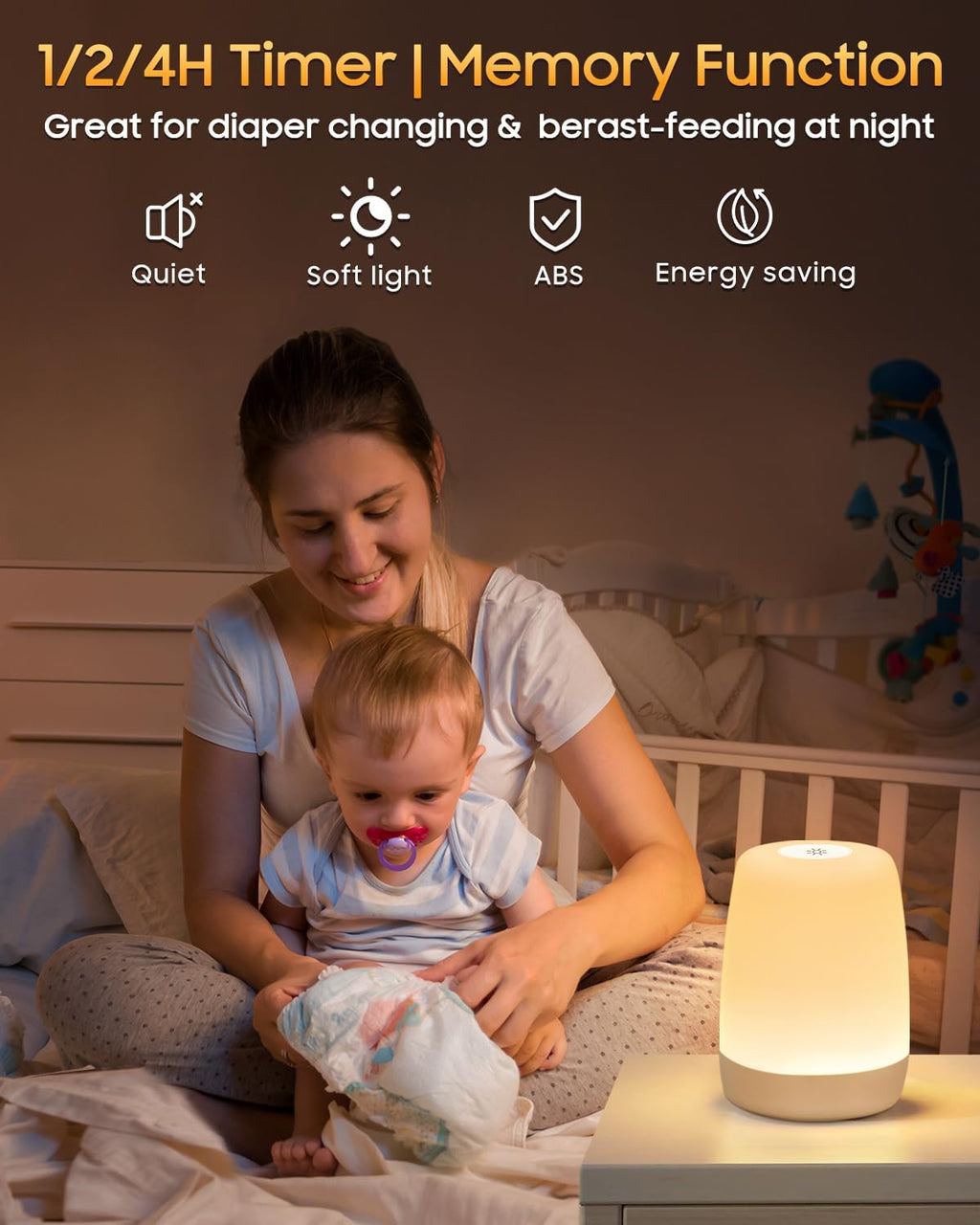 Lampe de Chevet Tactile Intensité Variable, 5 Modes & 256 Couleurs RVB Changement Veilleuse Bébé Enfants Adulte, Lampe d'allaitement LED Rechargeable USB, Lampe de table Sans Fil pour Chambre Ambiance