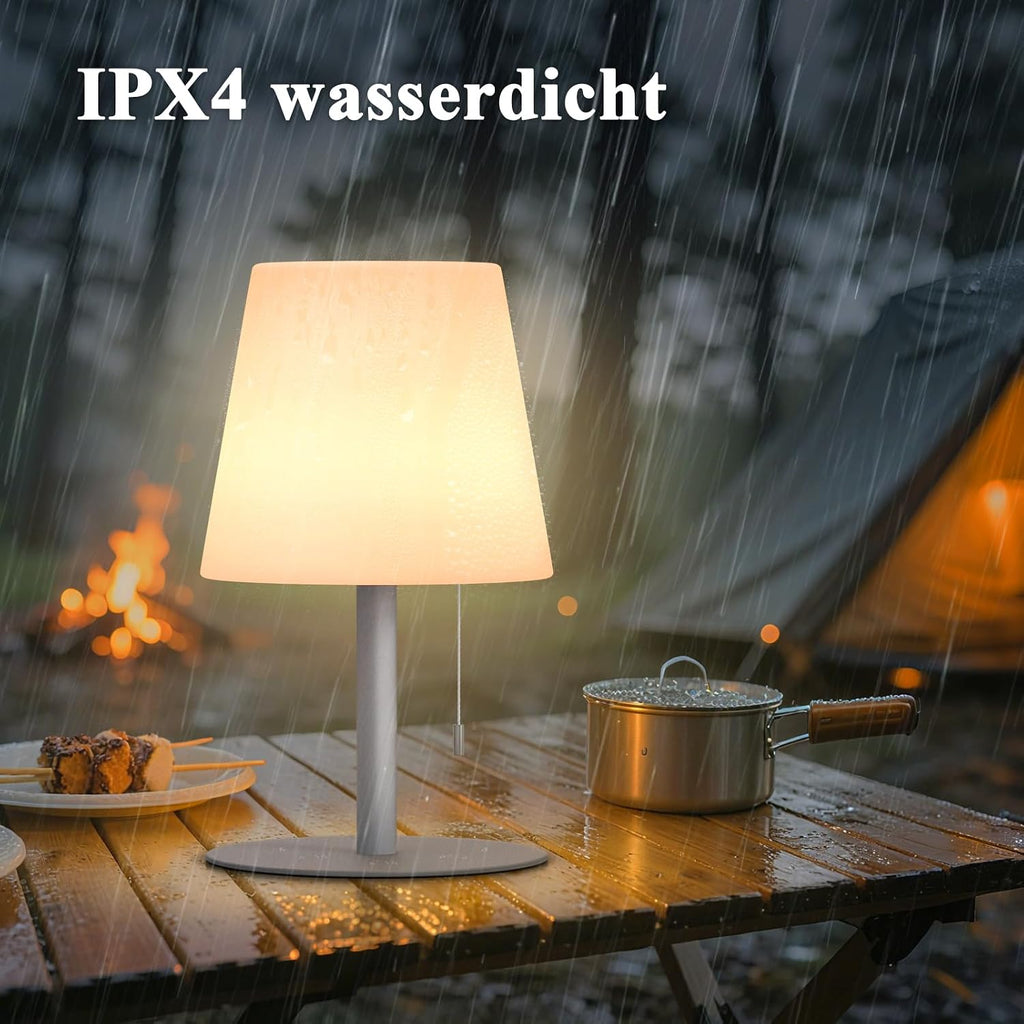 MALUX Lampe de Table sans fil 8 couleurs Blanc chaud Dimmable Lampe Table exterieur Rechargeable IP54 étanche Décoration idéale pour votre maison et votre jardin Table à manger (Gris)