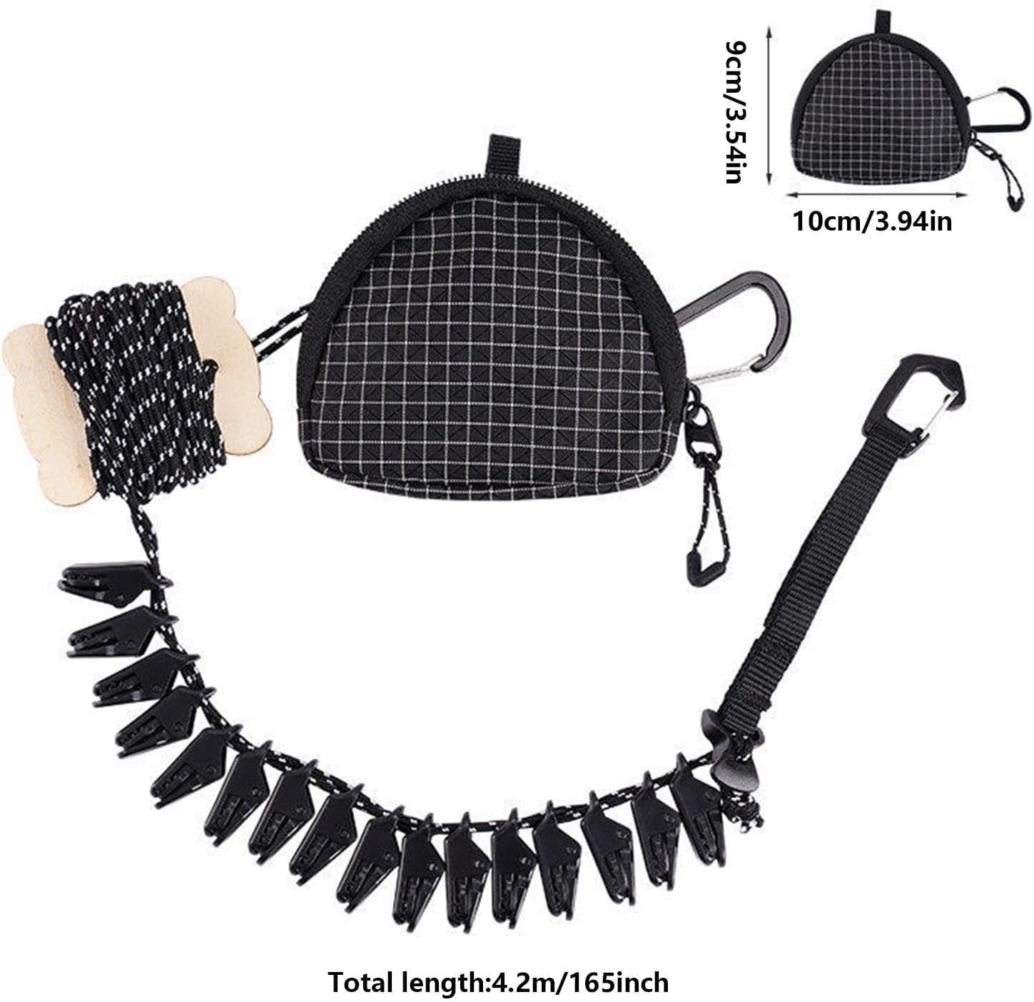 Corde à Linge Portable Renforcé Antidérapant Portable Et Coupe-Vent | Ligne de séchage pour vêtements Pour balcon rampe salle de bain hôtel maison d'hôtes cour camping plage