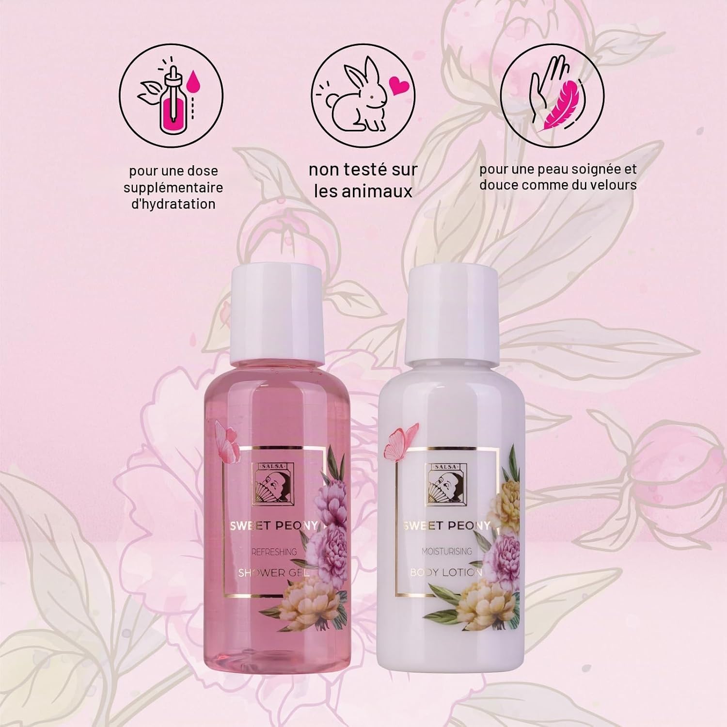 Accentra Set de soins douche pour femmes HONEY JASMINE - Gel douche et lotion dans une belle boîte cadeau - Idéal pour la Saint-Valentin, la Fête des mères & Noël
