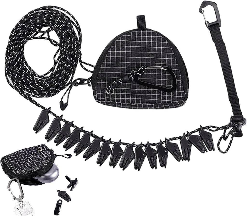 Corde à Linge Portable Renforcé Antidérapant Portable Et Coupe-Vent | Ligne de séchage pour vêtements Pour balcon rampe salle de bain hôtel maison d'hôtes cour camping plage