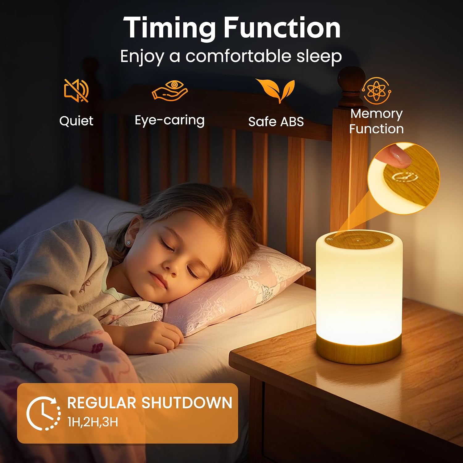 Lampe de Chevet Tactile Intensité Variable, 5 Modes & 256 Couleurs RVB Changement Veilleuse Bébé Enfants Adulte, Lampe d'allaitement LED Rechargeable USB, Lampe de table Sans Fil pour Chambre Ambiance
