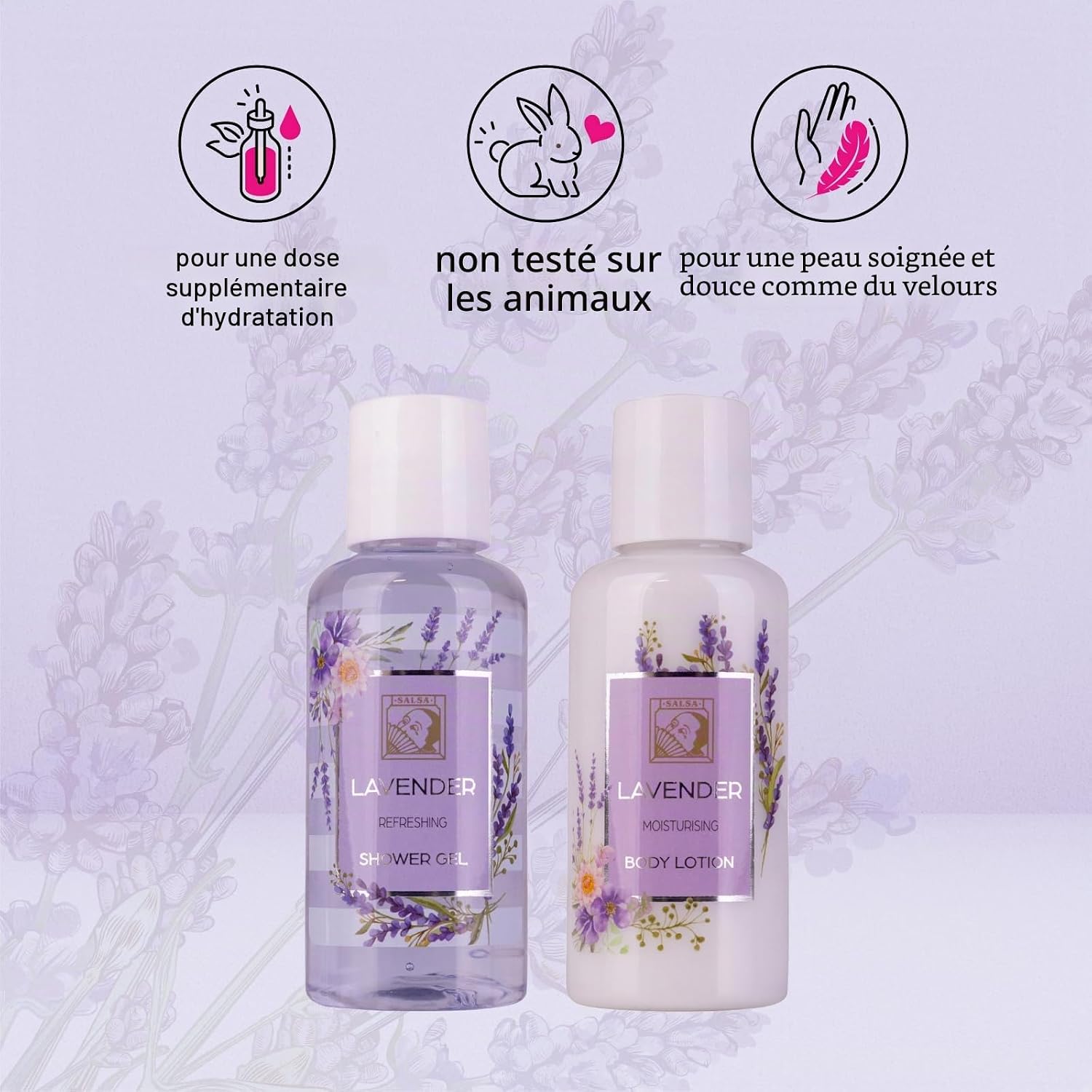 Accentra Set de soins douche pour femmes HONEY JASMINE - Gel douche et lotion dans une belle boîte cadeau - Idéal pour la Saint-Valentin, la Fête des mères & Noël