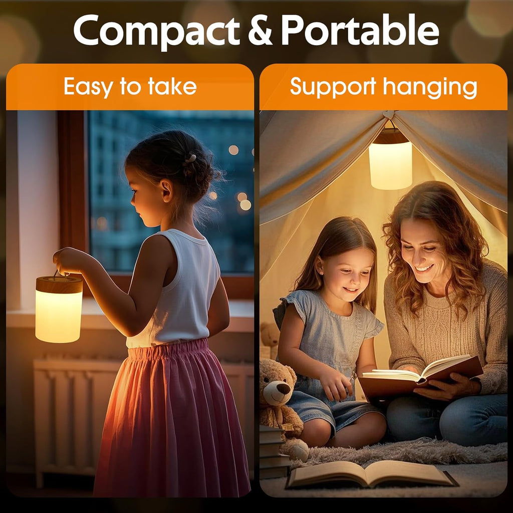Lampe de Chevet Tactile Intensité Variable, 5 Modes & 256 Couleurs RVB Changement Veilleuse Bébé Enfants Adulte, Lampe d'allaitement LED Rechargeable USB, Lampe de table Sans Fil pour Chambre Ambiance