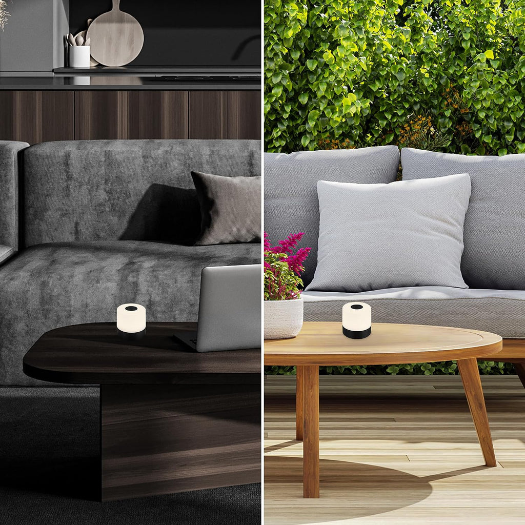 BRILONER - Mini lampe de table LED sans fil, Lampe de chevet à intensité variable Touch, Lampe de bureau, Lampe de lecture, Lampe de table extérieure & intérieure, Bleu