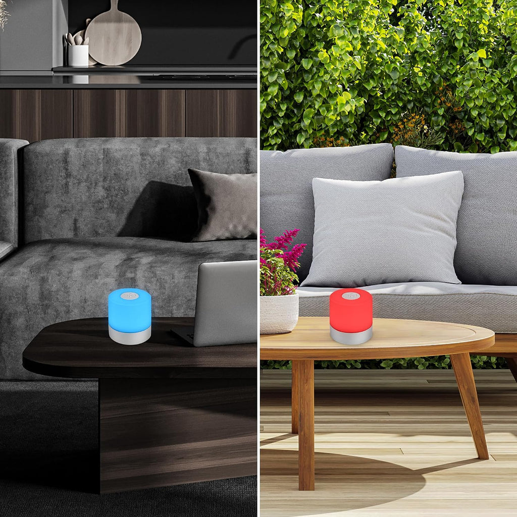 BRILONER - Mini lampe de table LED sans fil, Lampe de chevet à intensité variable Touch, Lampe de bureau, Lampe de lecture, Lampe de table extérieure & intérieure, Bleu