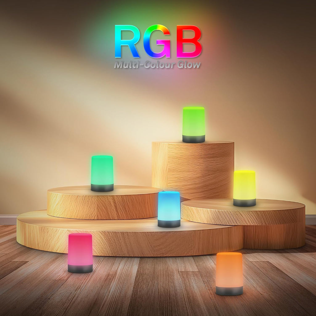 BRILONER - Mini lampe de table LED sans fil, Lampe de chevet à intensité variable Touch, Lampe de bureau, Lampe de lecture, Lampe de table extérieure & intérieure, Bleu