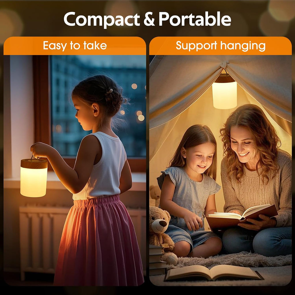 Lampe de Chevet Tactile Intensité Variable, 5 Modes & 256 Couleurs RVB Changement Veilleuse Bébé Enfants Adulte, Lampe d'allaitement LED Rechargeable USB, Lampe de table Sans Fil pour Chambre Ambiance
