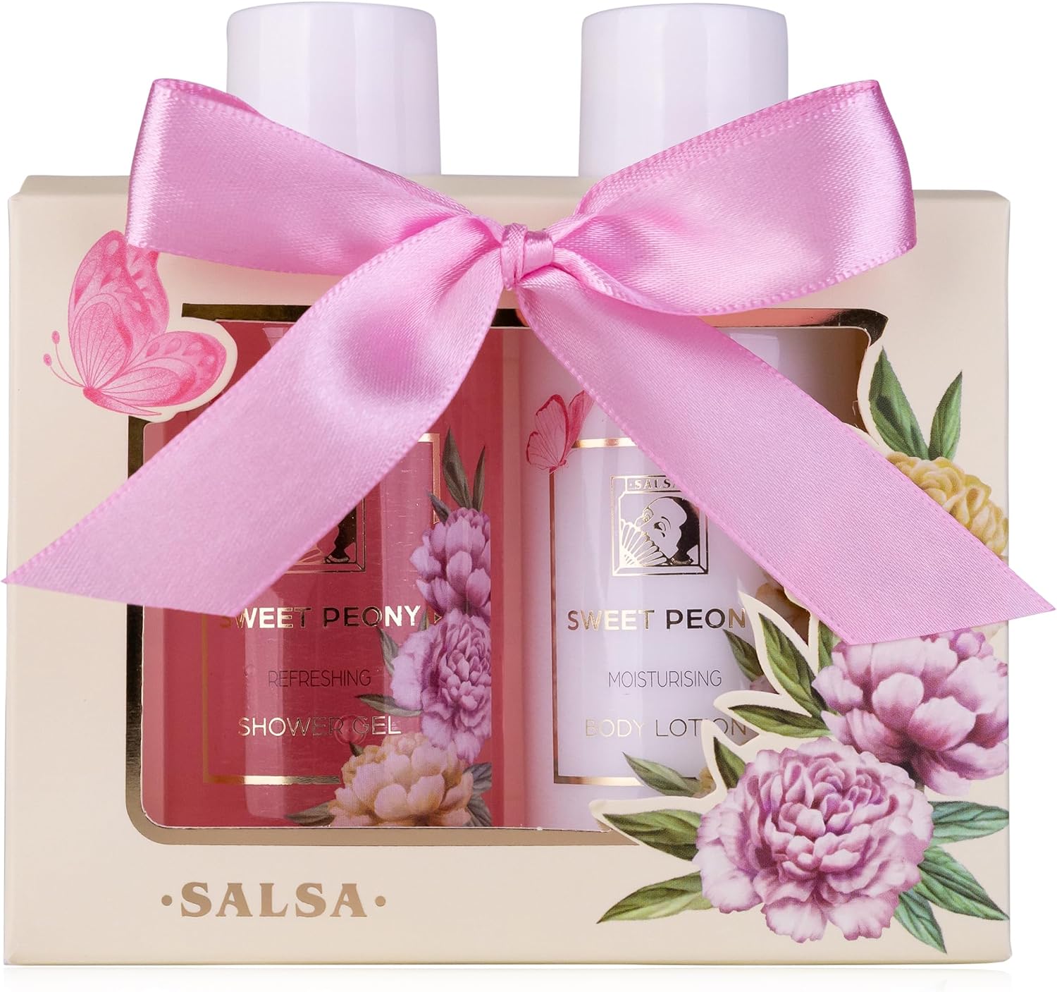 Accentra Set de soins douche pour femmes HONEY JASMINE - Gel douche et lotion dans une belle boîte cadeau - Idéal pour la Saint-Valentin, la Fête des mères & Noël